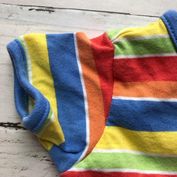 Little Me Baby Colorful Stripe Short Sleeve Onesie - Picture 6 of 7